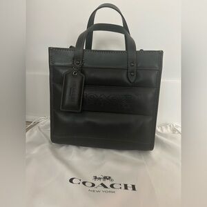 NWOT Coach Field Tote 22 Leather Mini Handbag in Black